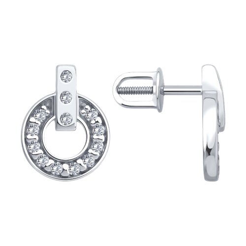 Серьги Diamant - Серебро 925, Фианит (арт. 94-120-02241-1)