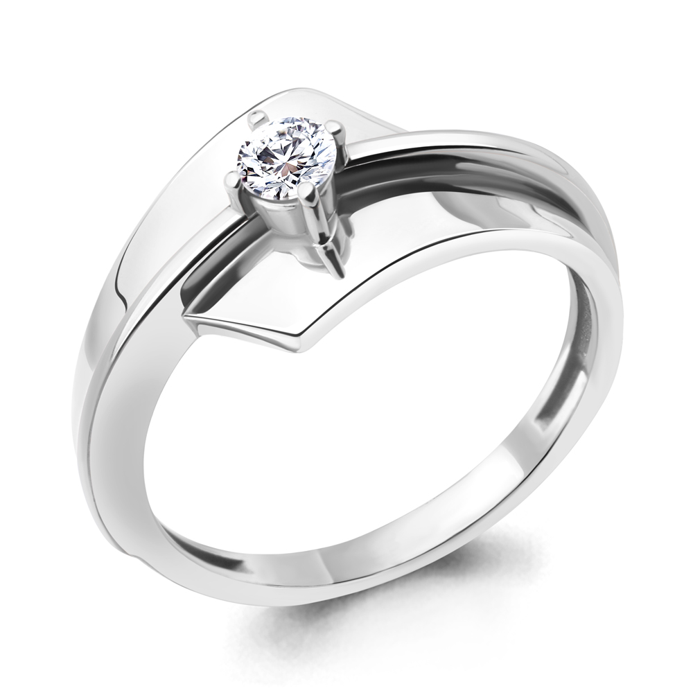 Кольцо Аквамарин - Серебро 925, Фианит (арт. 67141А.5)