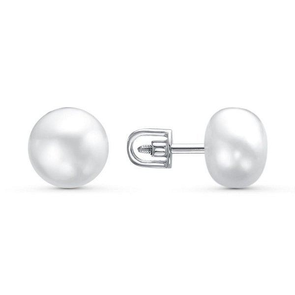 Серьги Красная пресня - Серебро 925, Жемчуг культивированный (арт. 33314200Д)