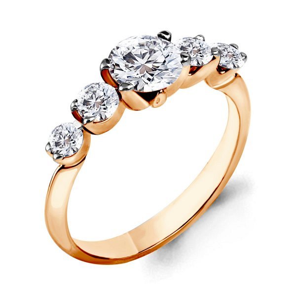 Кольцо Аквамарин - Серебро 925, Фианит (арт. 68218.6)