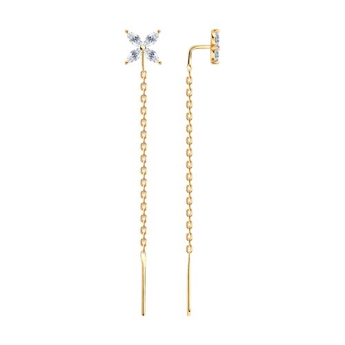 Серьги SOKOLOV - Серебро 925, Фианит (арт. 93022484)