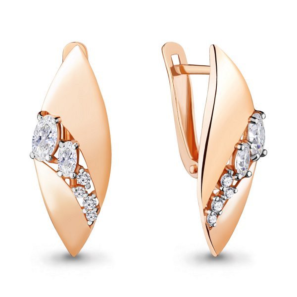 Серьги Аквамарин - Серебро 925, Фианит (арт. 45849А.6)