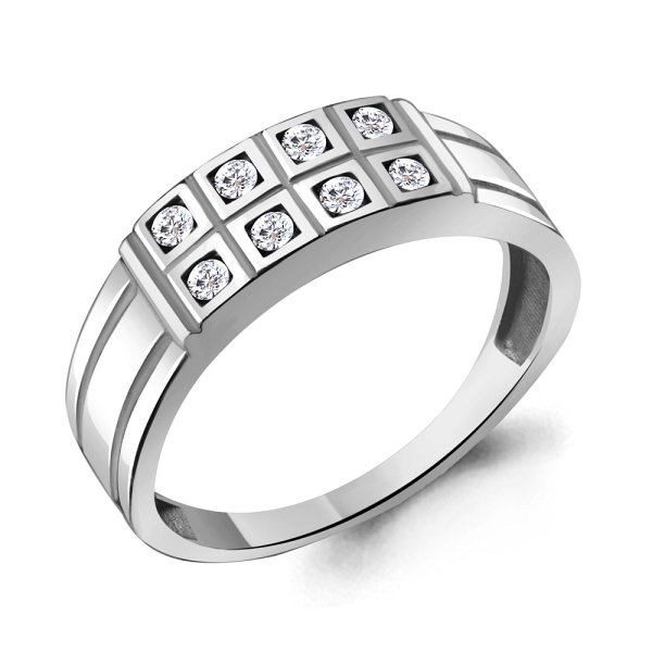 Кольцо Аквамарин - Серебро 925, Фианит (арт. 68826А.5)