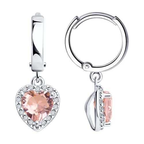 Серьги SOKOLOV - Серебро 925, Синтетический ситалл , Фианит (арт. 92022933)