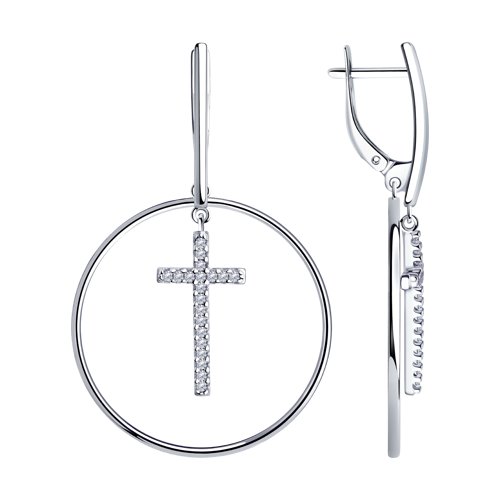 Серьги SOKOLOV - Серебро 925, Фианит (арт. 94023796)