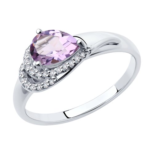 Кольцо Diamant - Серебро 925, Аметист, Фианит (арт. 94-310-00548-3)