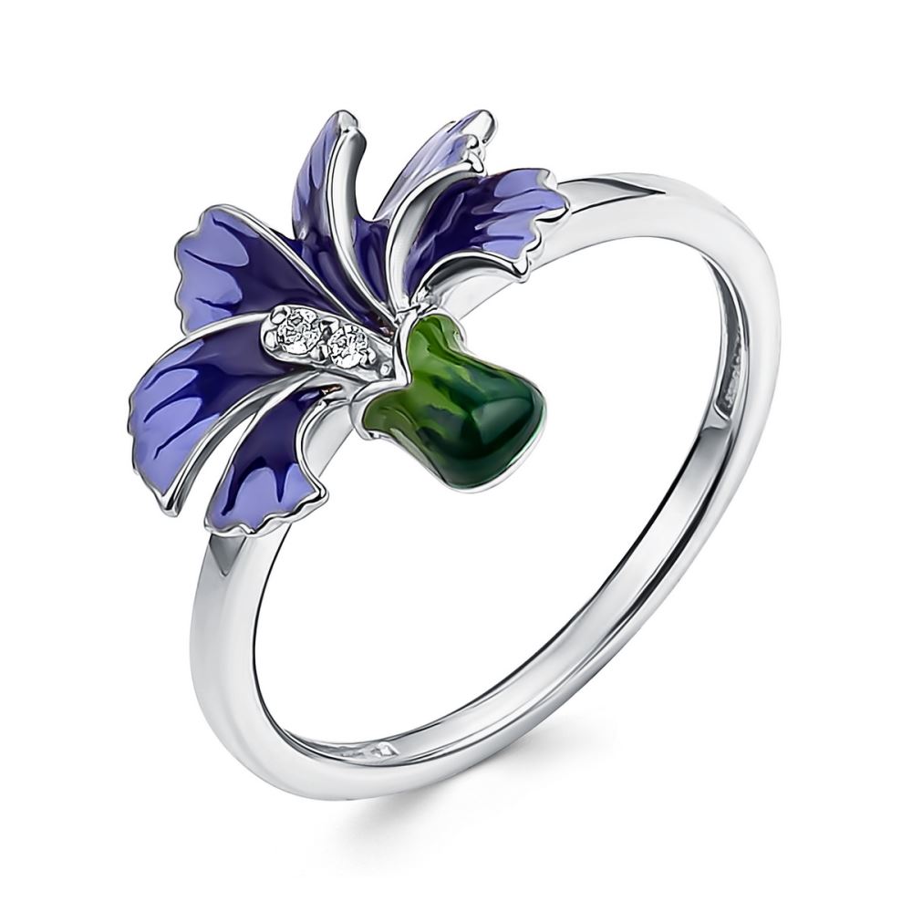 Кольцо Мириада - Серебро 925, Фианит, Эмаль (арт. 901012846)
