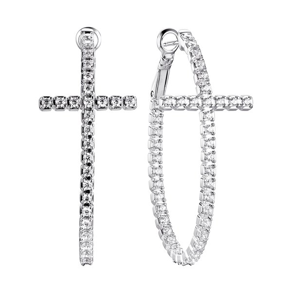 Серьги FRESH - Серебро 925, Фианит (арт. CZ-E03565-X-W-X-X-W)