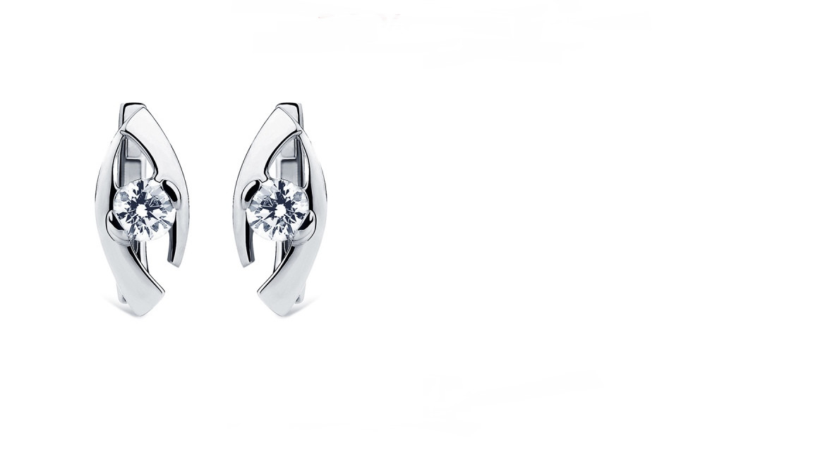 Серьги Platinum Lab. - Платина 950, Бриллиант (арт. ПС-006-01)