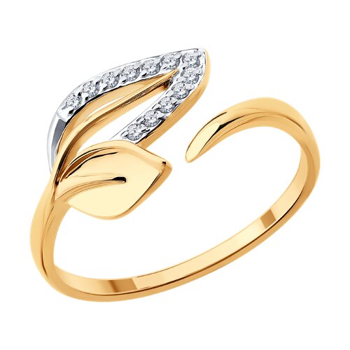 Кольцо SOKOLOV - Золото 585, Фианит (арт. 019852)