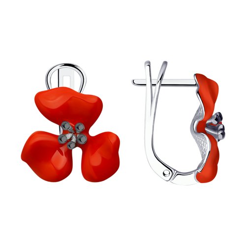 Серьги SOKOLOV - Серебро 925, Эмаль (арт. 94024793)