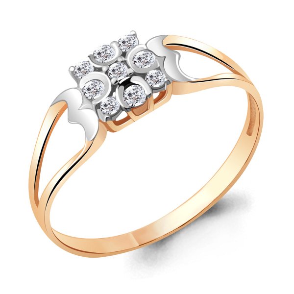 Кольцо Аквамарин - Золото 375, Фианит (арт. 68716А.8)