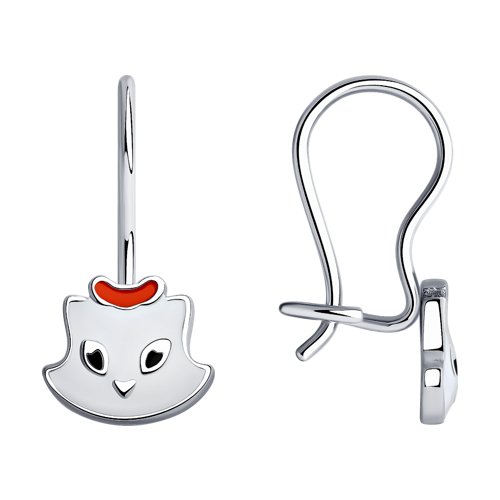 Серьги SOKOLOV - Серебро 925, Эмаль (арт. 94021632)