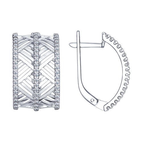 Серьги SOKOLOV - Серебро 925, Фианит (арт. 94022348)