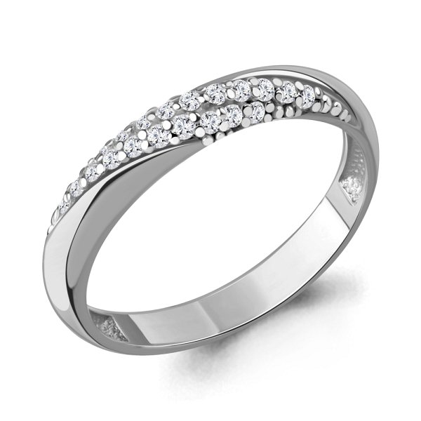 Кольцо Аквамарин - Серебро 925, Фианит (арт. 600768А.5)