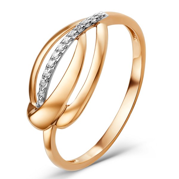 Кольцо ЮФ Династия - Золото 585, Фианит (арт. 011931-1102)