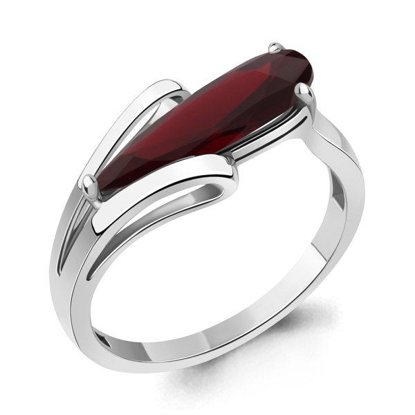 Кольцо Аквамарин - Серебро 925, Синтетический гранат (арт. 6694585.5)