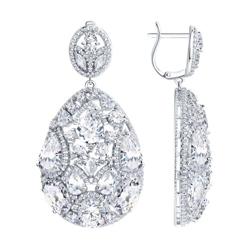 Серьги Diamant - Серебро 925, Фианит (арт. 94-121-00289-1)