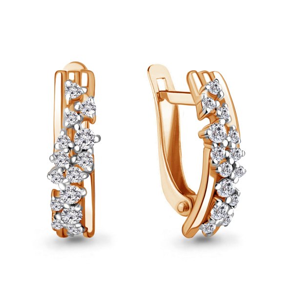 Серьги Аквамарин - Серебро 925, Фианит (арт. 49186А.6)