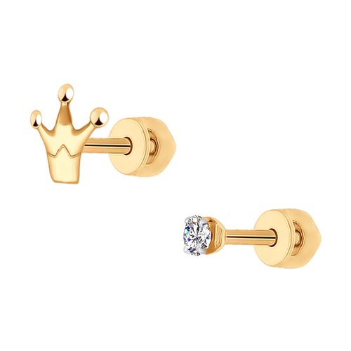 Серьги SOKOLOV - Золото 375, Фианит (арт. 027271-4)