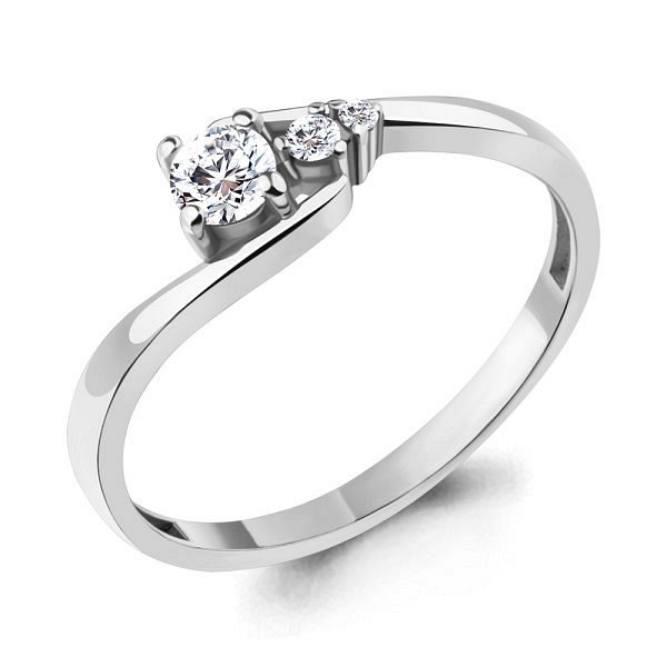 Кольцо Аквамарин - Серебро 925, Фианит (арт. 67418А.5)