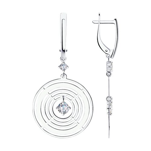 Серьги Diamant - Серебро 925, Фианит (арт. 94-121-01428-1)