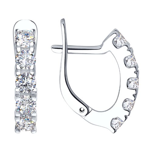 Серьги SOKOLOV - Серебро 925, Фианит (арт. 94023518)