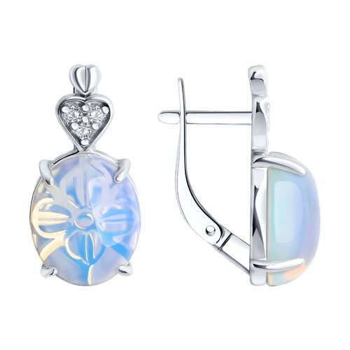 Серьги Diamant - Серебро 925, Опалит, Фианит (арт. 94-320-01836-1)