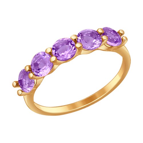 Кольцо SOKOLOV - Золото 375, Аметист (арт. 37714563)