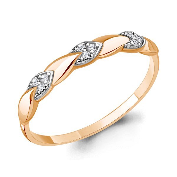 Кольцо Аквамарин - Золото 375, Фианит (арт. 600731А.8)