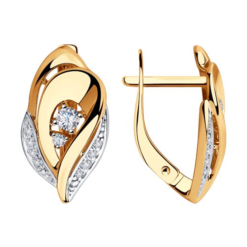 Серьги Diamant - Золото 585, Фианит (арт. 51-120-00505-1)