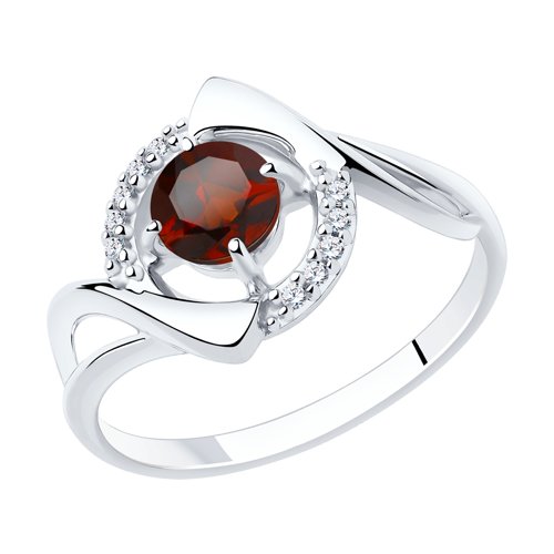 Кольцо Diamant - Серебро 925, Гранат, Фианит (арт. 94-310-00379-2)