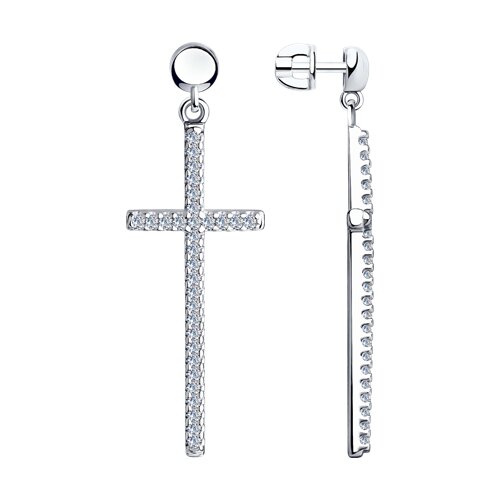 Серьги SOKOLOV - Серебро 925, Фианит (арт. 94023774)