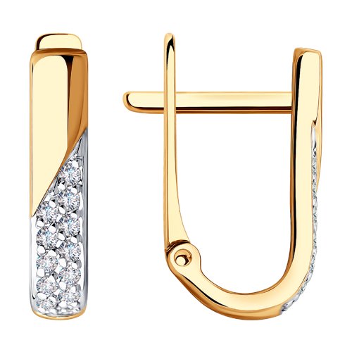 Серьги SOKOLOV - Золото 585, Фианит (арт. 028573)