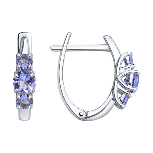 Серьги SOKOLOV - Серебро 925, Танзанит (арт. 92025268)