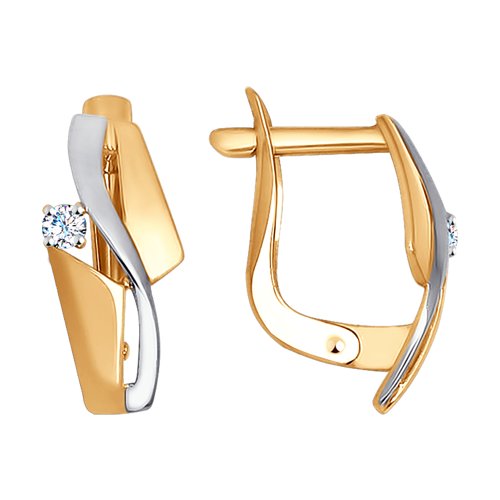 Серьги SOKOLOV - Золото 375, Фианит (арт. 027266-4)