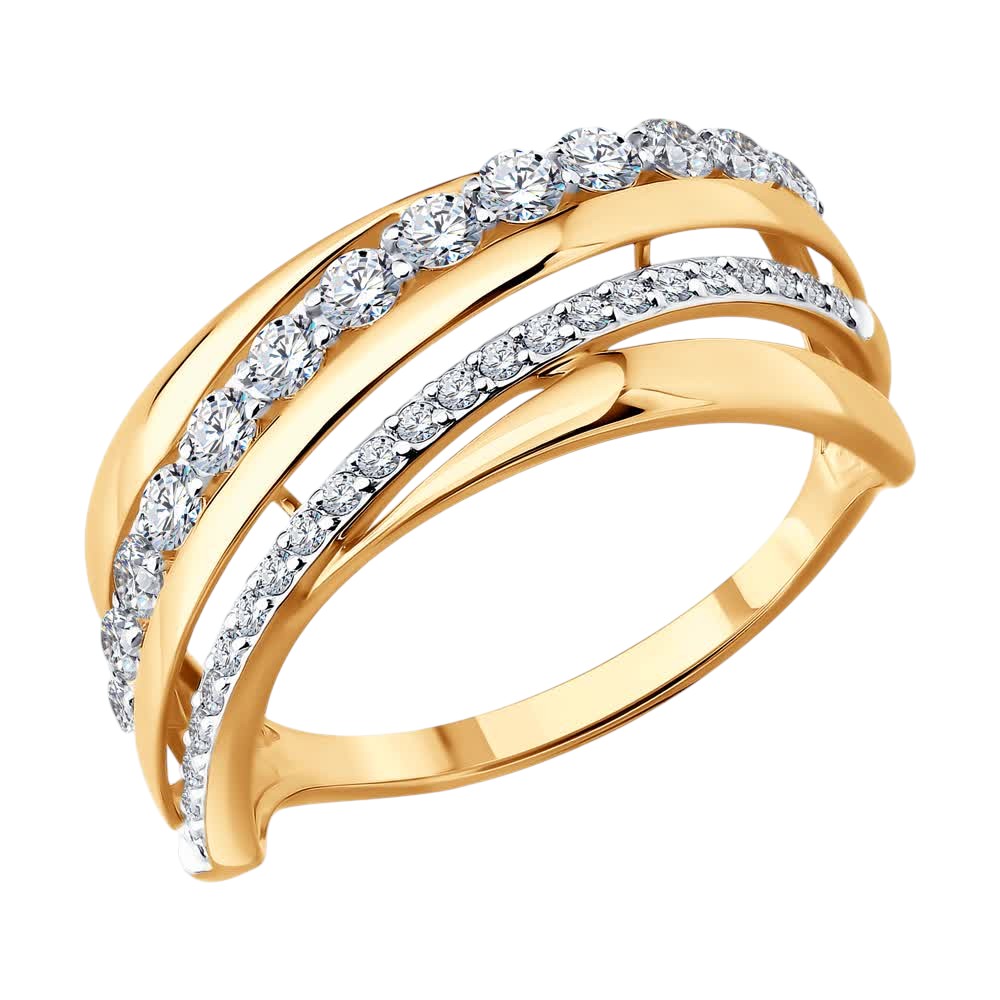 Кольцо SOKOLOV - Золото 585, Фианит (арт. 019812)