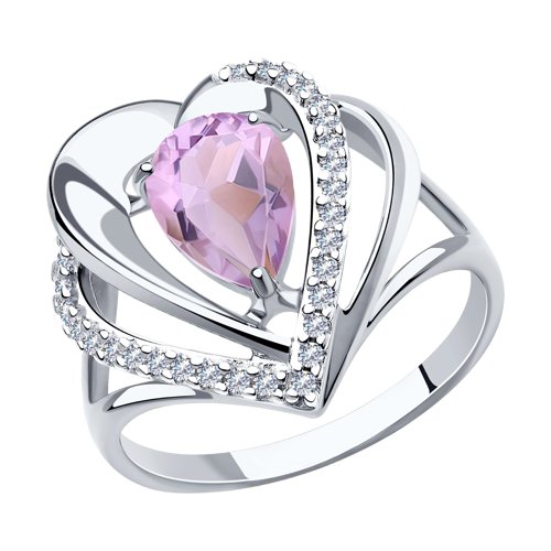Кольцо Diamant - Серебро 925, Аметист, Фианит (арт. 94-310-00545-3)