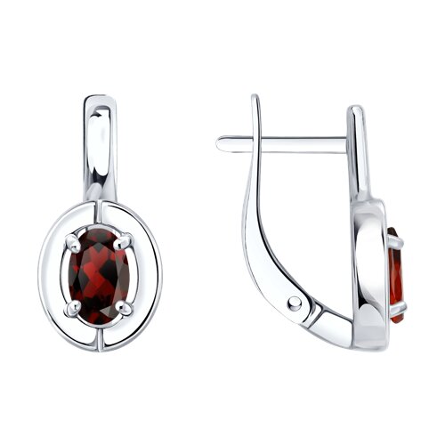 Серьги SOKOLOV - Серебро 925, Гранат (арт. 92025353)