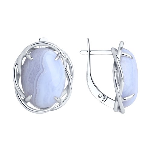 Серьги Diamant - Серебро 925, Агат (арт. 94-320-00912-1)