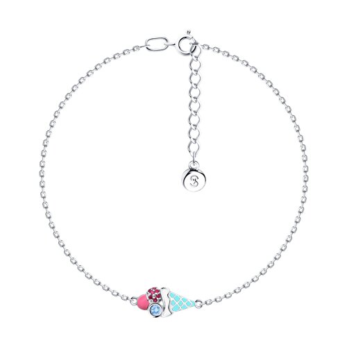 Браслет SOKOLOV - Серебро 925, Фианит, Эмаль (арт. 94050443)