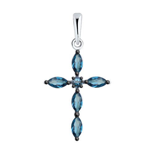 Подвеска Diamant - Золото 585, Топаз лондон (арт. 52-330-02045-2)