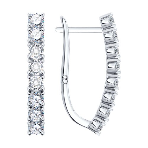 Серьги SOKOLOV - Серебро 925, Фианит (арт. 94027645-91)