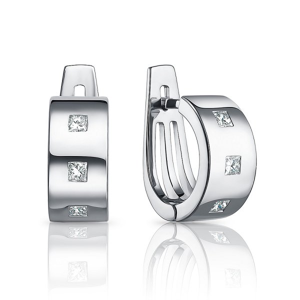 Серьги Platinum Lab. - Платина 950 (арт. ПС-110-01)