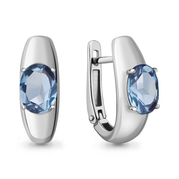Серьги Аквамарин - Серебро 925, Топаз (арт. 45020805.5)