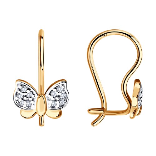 Серьги SOKOLOV - Золото 375, Фианит (арт. 026865-4)