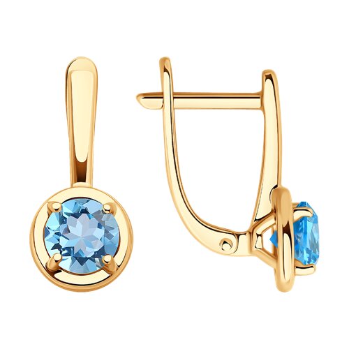 Серьги SOKOLOV - Золото 585, Топаз (арт. 728849)