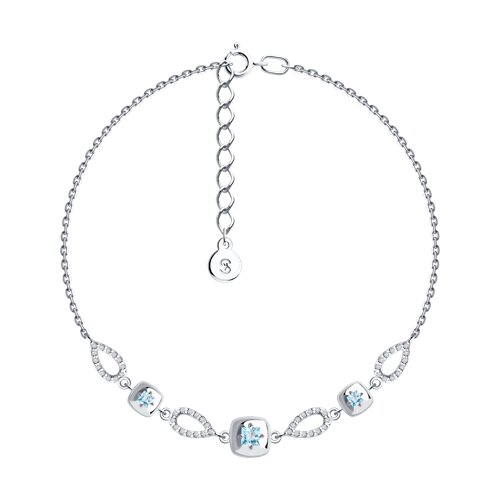 Браслет SOKOLOV - Серебро 925, Топаз, Фианит (арт. 92050100)