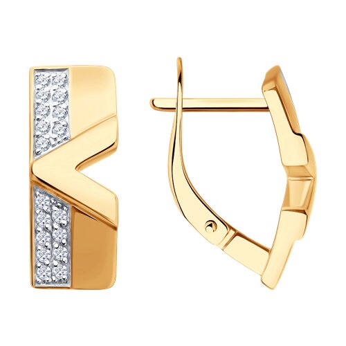 Серьги Diamant - Золото 585, Фианит (арт. 51-120-02978-1)