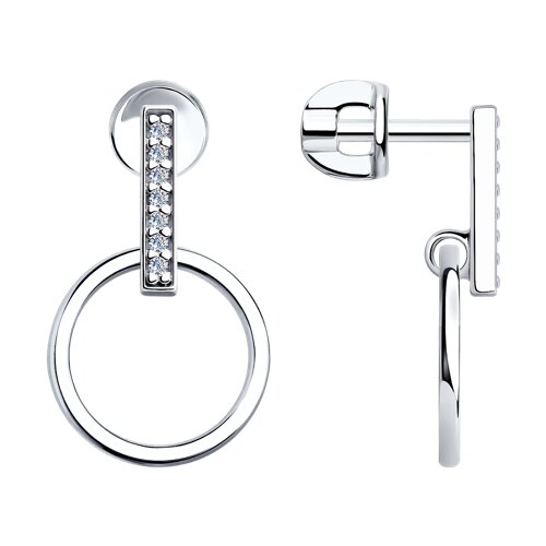 Серьги SOKOLOV - Серебро 925, Фианит (арт. 94023040)